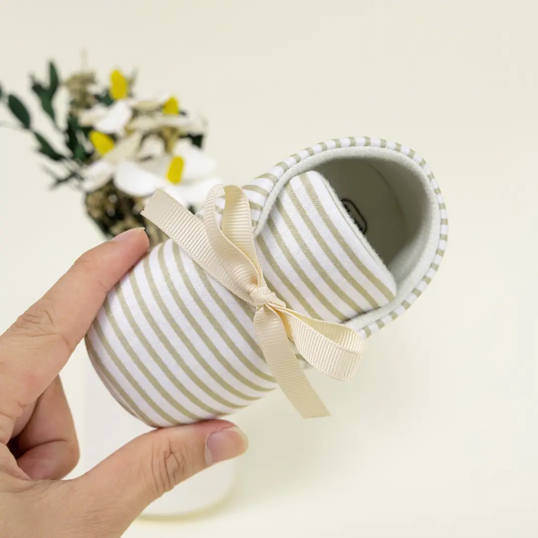 Cross-border new 0-1 year old baby shoes striped beanshoes casual shoes non-slip baby shoes — feature 25