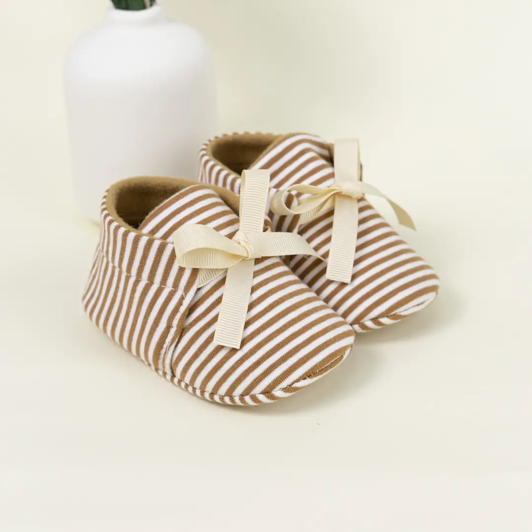 Cross-border new 0-1 year old baby shoes striped beanshoes casual shoes non-slip baby shoes — feature 29