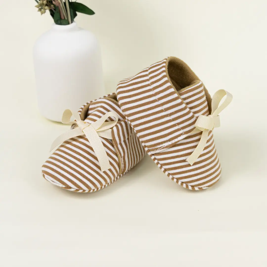 Cross-border new 0-1 year old baby shoes striped beanshoes casual shoes non-slip baby shoes — feature 31