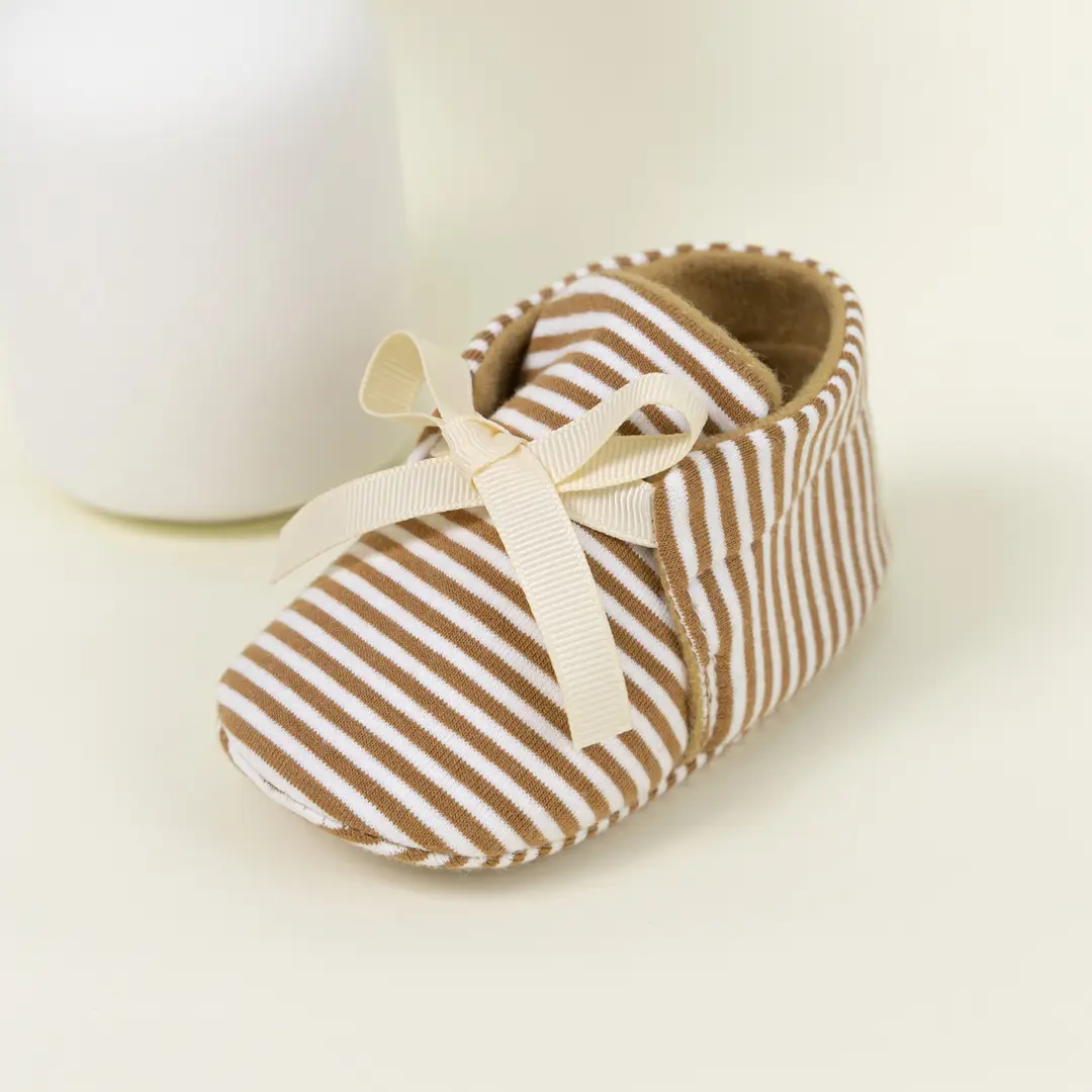 Cross-border new 0-1 year old baby shoes striped beanshoes casual shoes non-slip baby shoes — feature 32