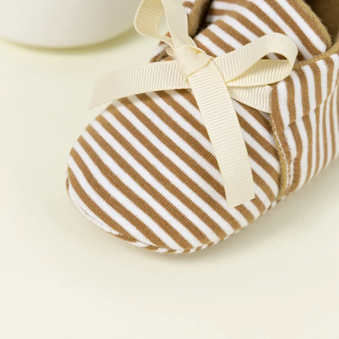 Cross-border new 0-1 year old baby shoes striped beanshoes casual shoes non-slip baby shoes — feature 33
