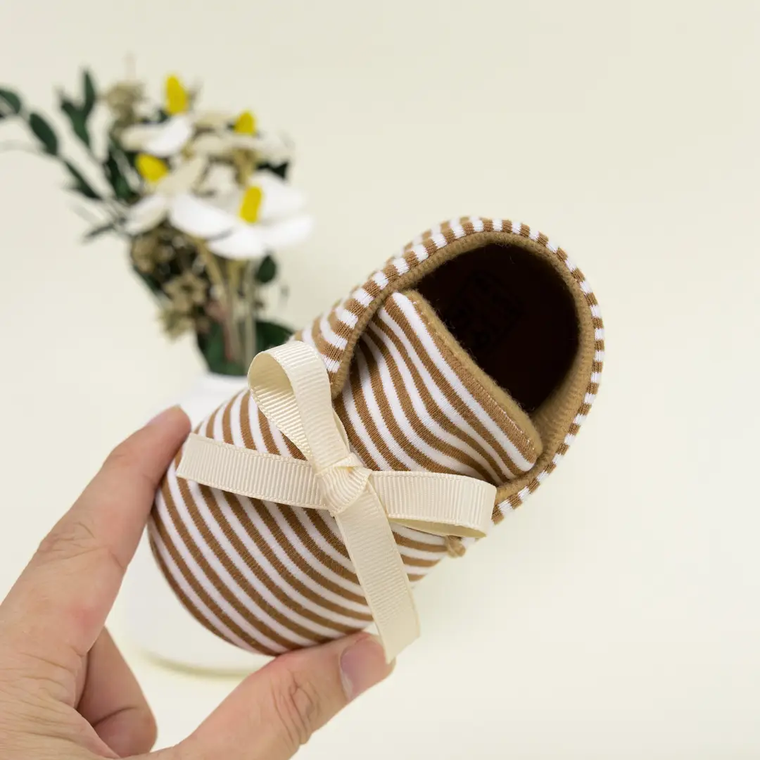 Cross-border new 0-1 year old baby shoes striped beanshoes casual shoes non-slip baby shoes — feature 34