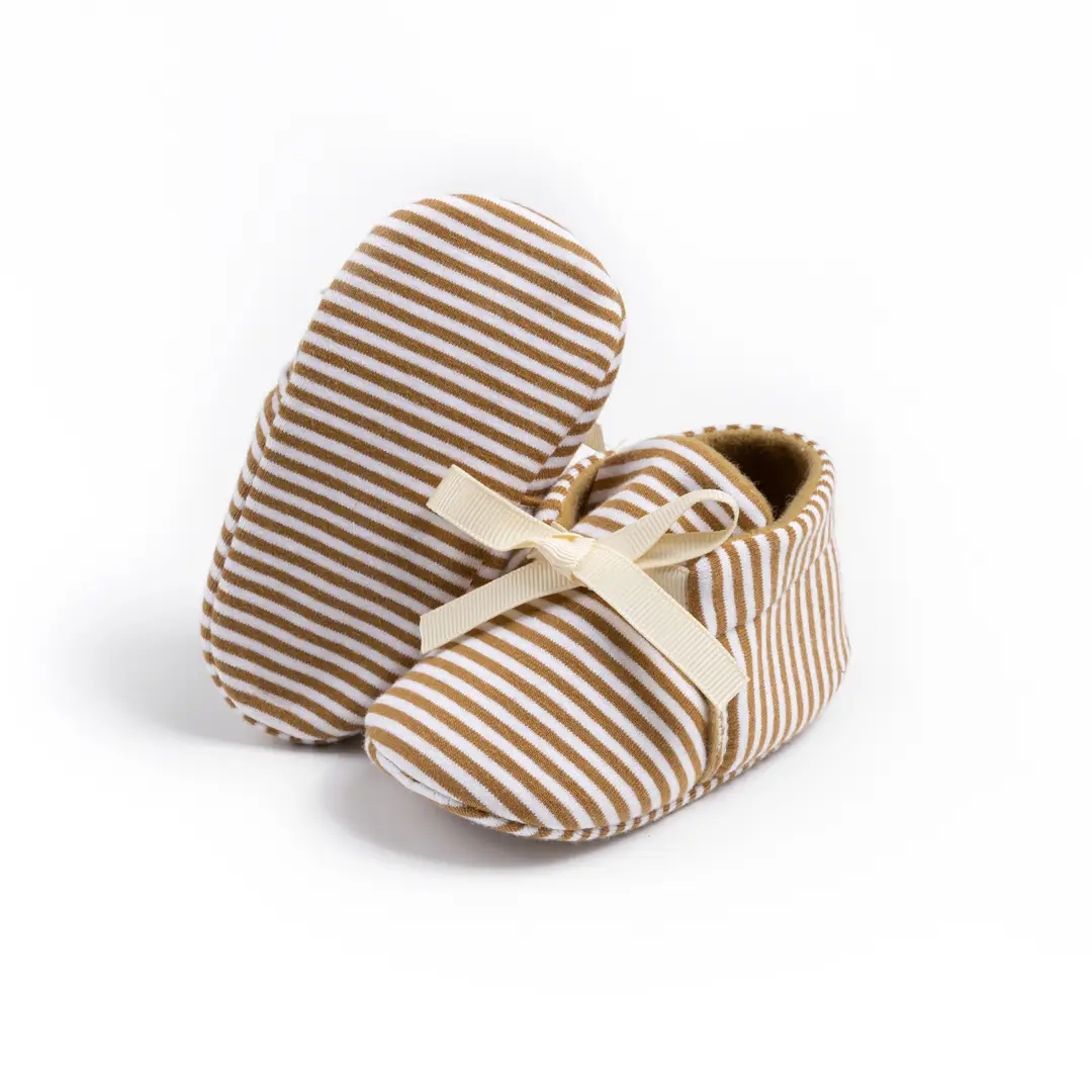 Cross-border new 0-1 year old baby shoes striped beanshoes casual shoes non-slip baby shoes — feature 35