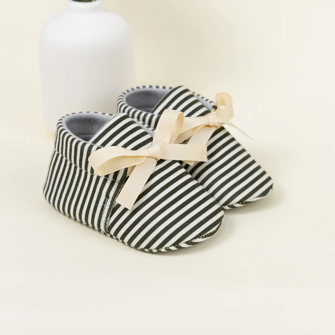 Cross-border new 0-1 year old baby shoes striped beanshoes casual shoes non-slip baby shoes — feature 36