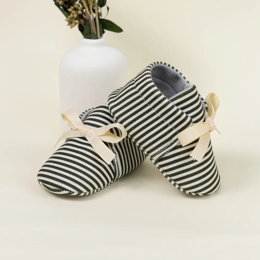 Cross-border new 0-1 year old baby shoes striped beanshoes casual shoes non-slip baby shoes — feature 38