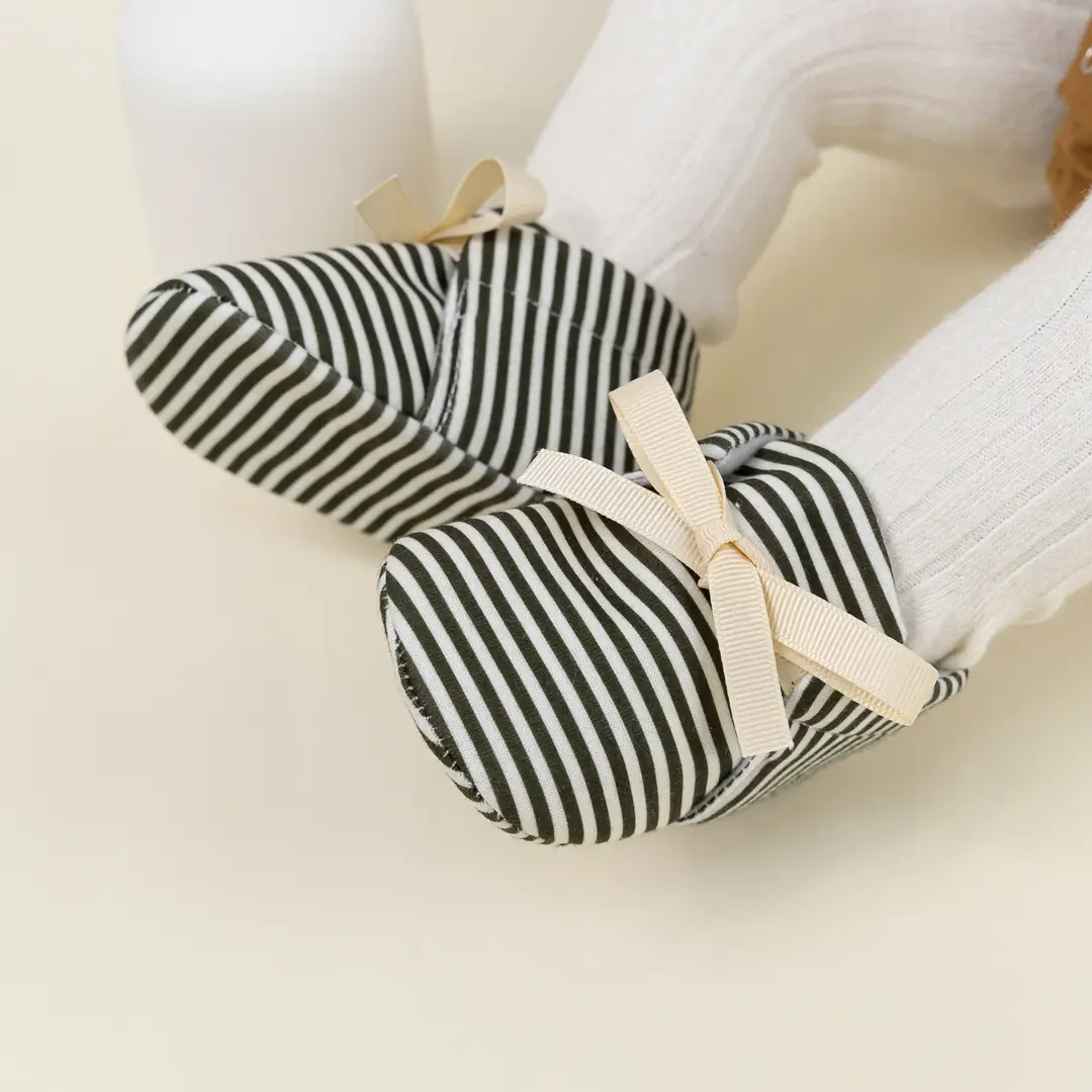 Cross-border new 0-1 year old baby shoes striped beanshoes casual shoes non-slip baby shoes — feature 40
