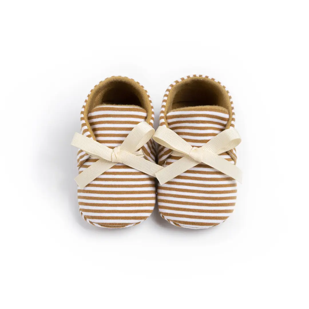 Cross-border new 0-1 year old baby shoes striped beanshoes casual shoes non-slip baby shoes - Image 5