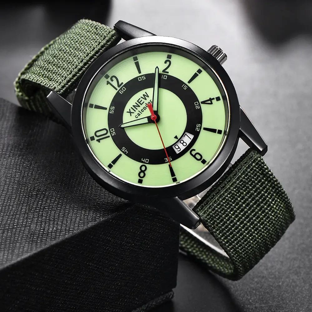 Men's Brown Leather Quartz Watch with Compass Design - Image 13