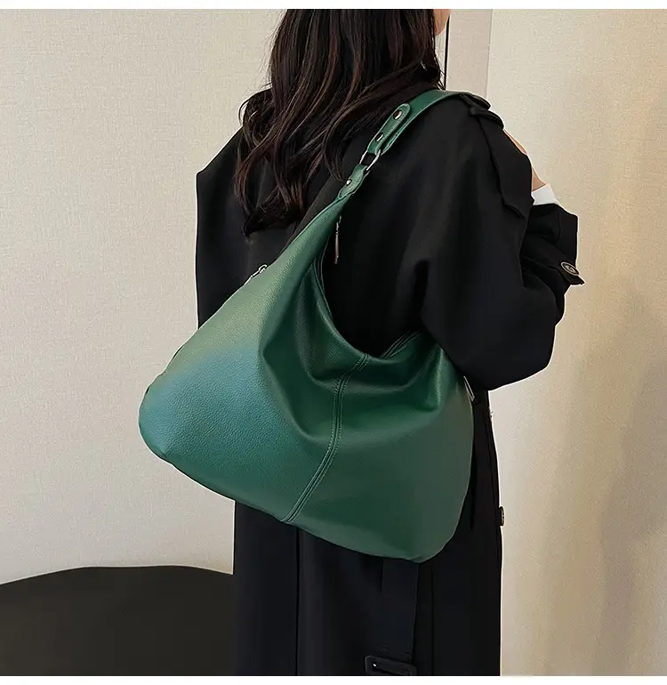 Brown Leather Shoulder Bag for Women, Large Capacity, 2026 — feature 18