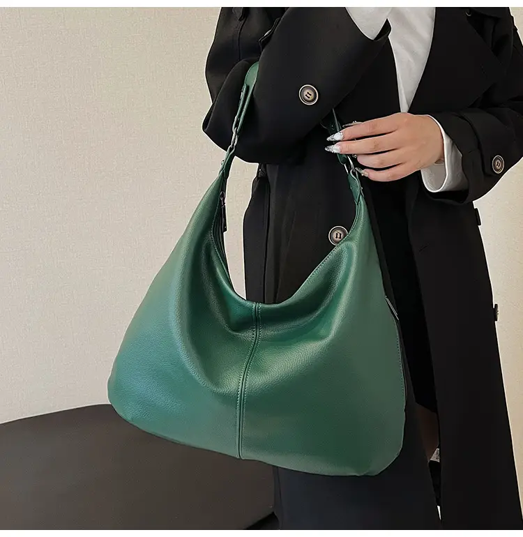 Brown Leather Shoulder Bag for Women, Large Capacity, 2026 — feature 20