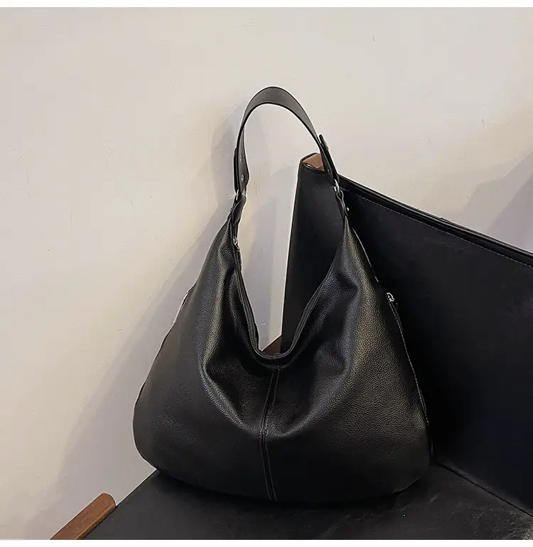 Brown Leather Shoulder Bag for Women, Large Capacity, 2026 — feature 33