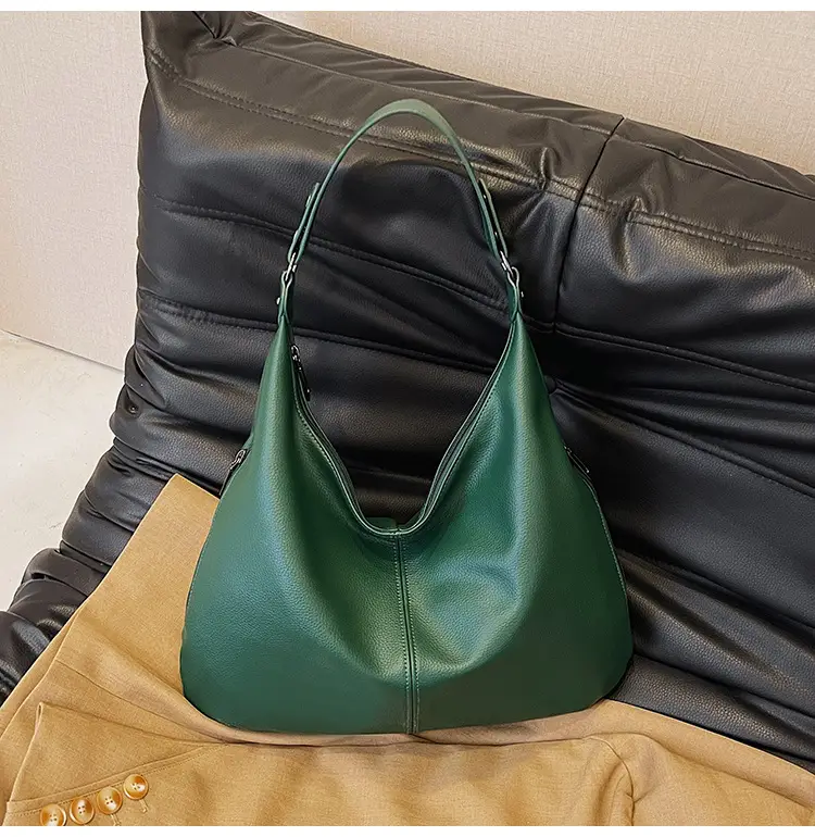 Brown Leather Shoulder Bag for Women, Large Capacity, 2026 — feature 42