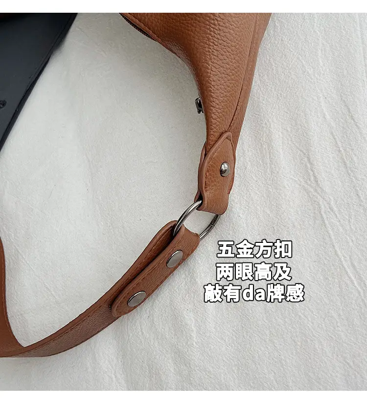 Brown Leather Shoulder Bag for Women, Large Capacity, 2026 — feature 5