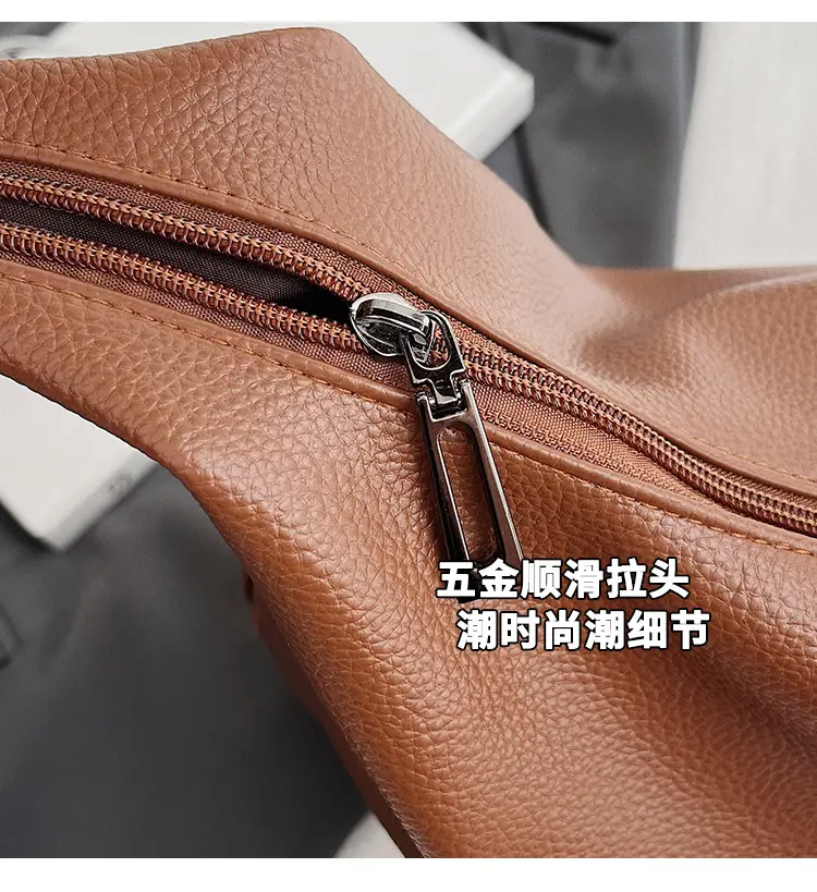 Brown Leather Shoulder Bag for Women, Large Capacity, 2026 — feature 7