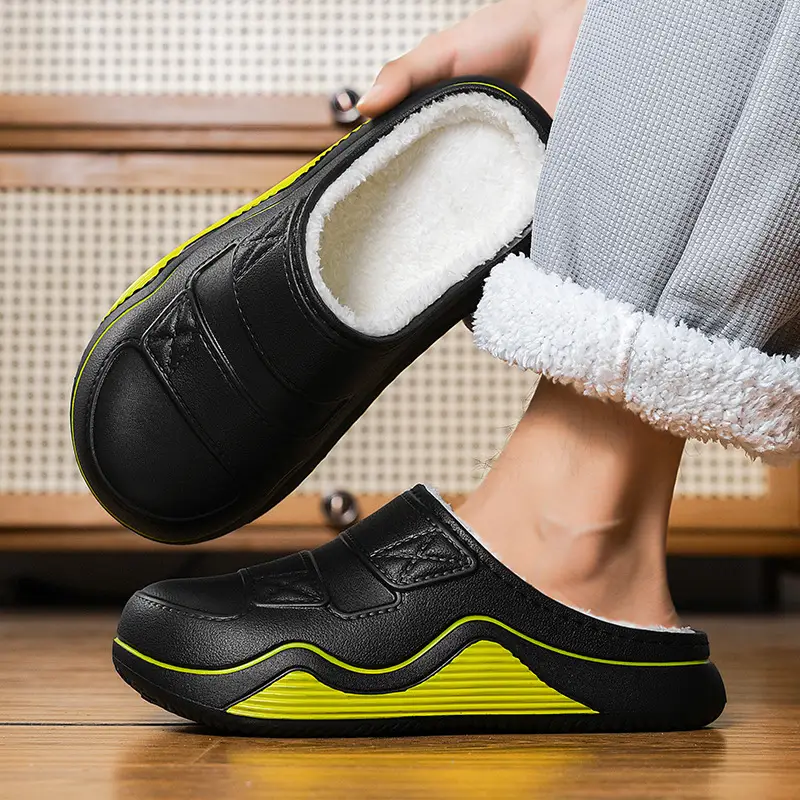 Cotton Slippers for Women in Autumn and Winter New Men's Home Eva Thick-Soled Cotton Slippers Warm Fleece-Lined Outer Cotton Shoes Wholesale - Image 7