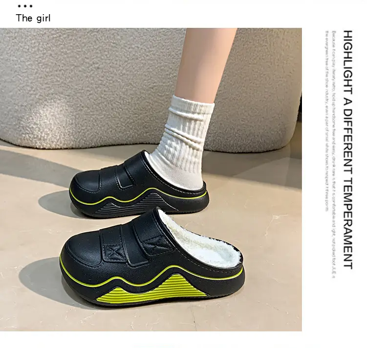 Cotton Slippers for Women in Autumn and Winter New Men's Home Eva Thick-Soled Cotton Slippers Warm Fleece-Lined Outer Cotton Shoes Wholesale — feature 21