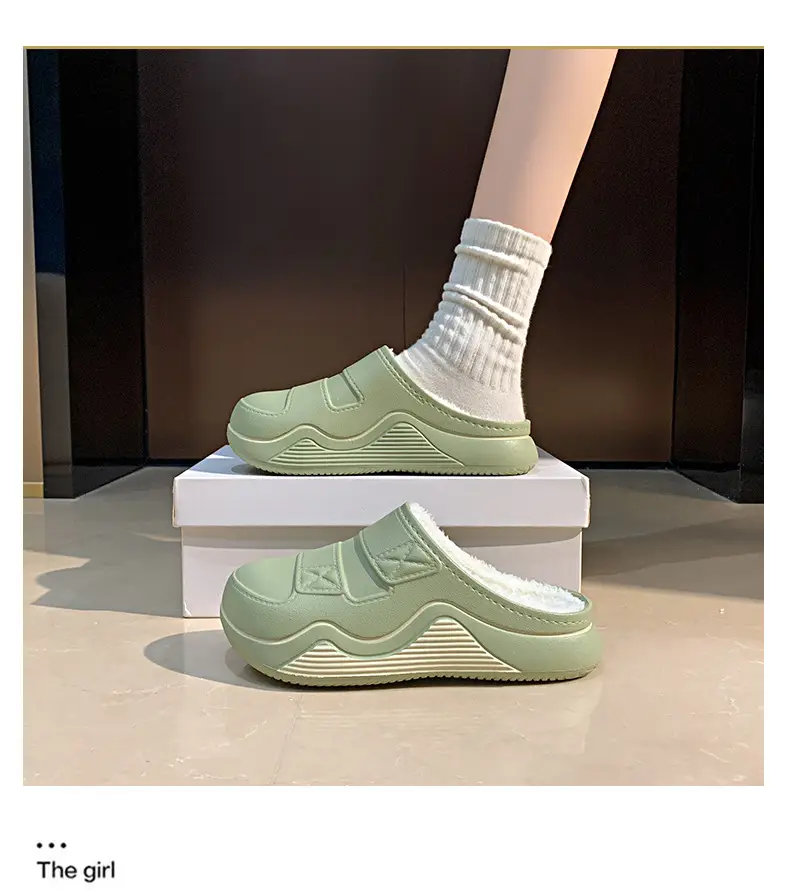 Cotton Slippers for Women in Autumn and Winter New Men's Home Eva Thick-Soled Cotton Slippers Warm Fleece-Lined Outer Cotton Shoes Wholesale — feature 31
