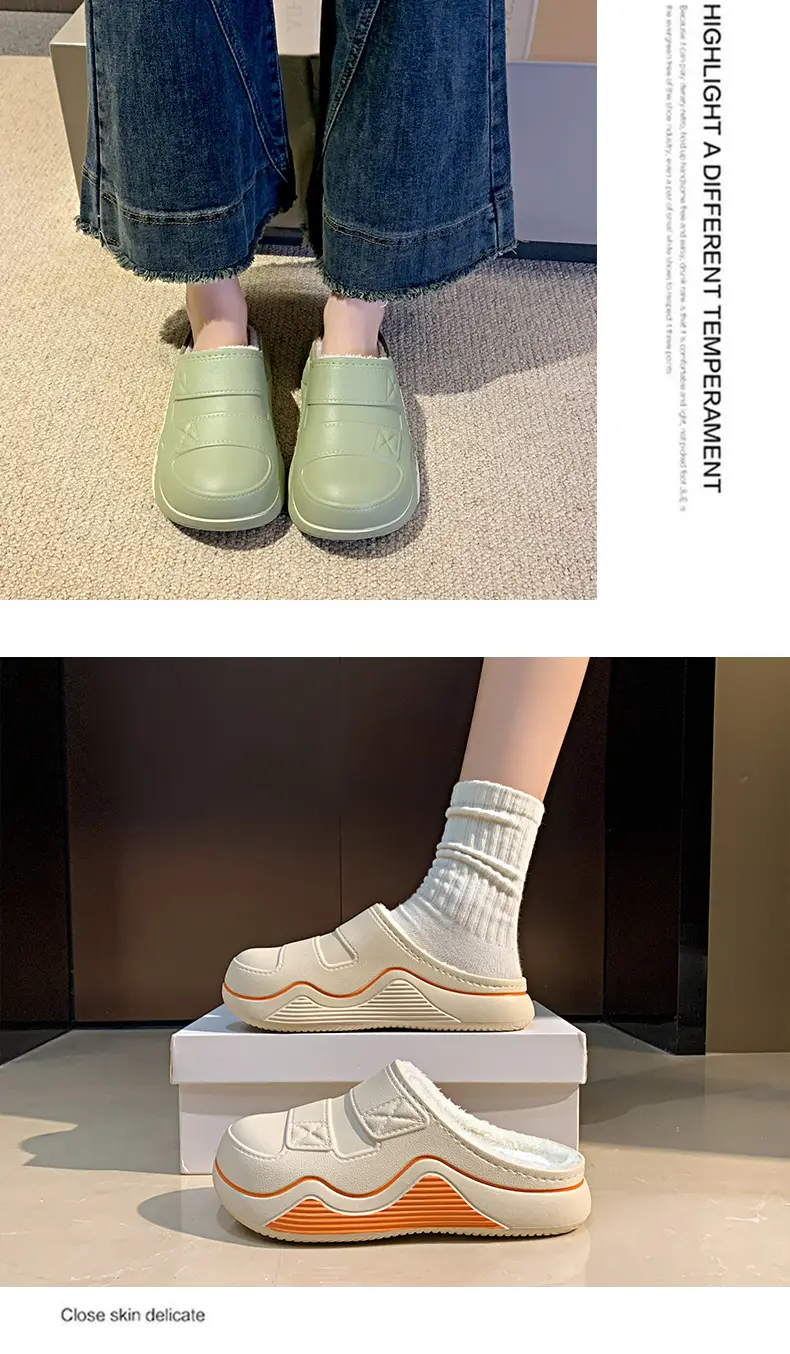 Cotton Slippers for Women in Autumn and Winter New Men's Home Eva Thick-Soled Cotton Slippers Warm Fleece-Lined Outer Cotton Shoes Wholesale — feature 32