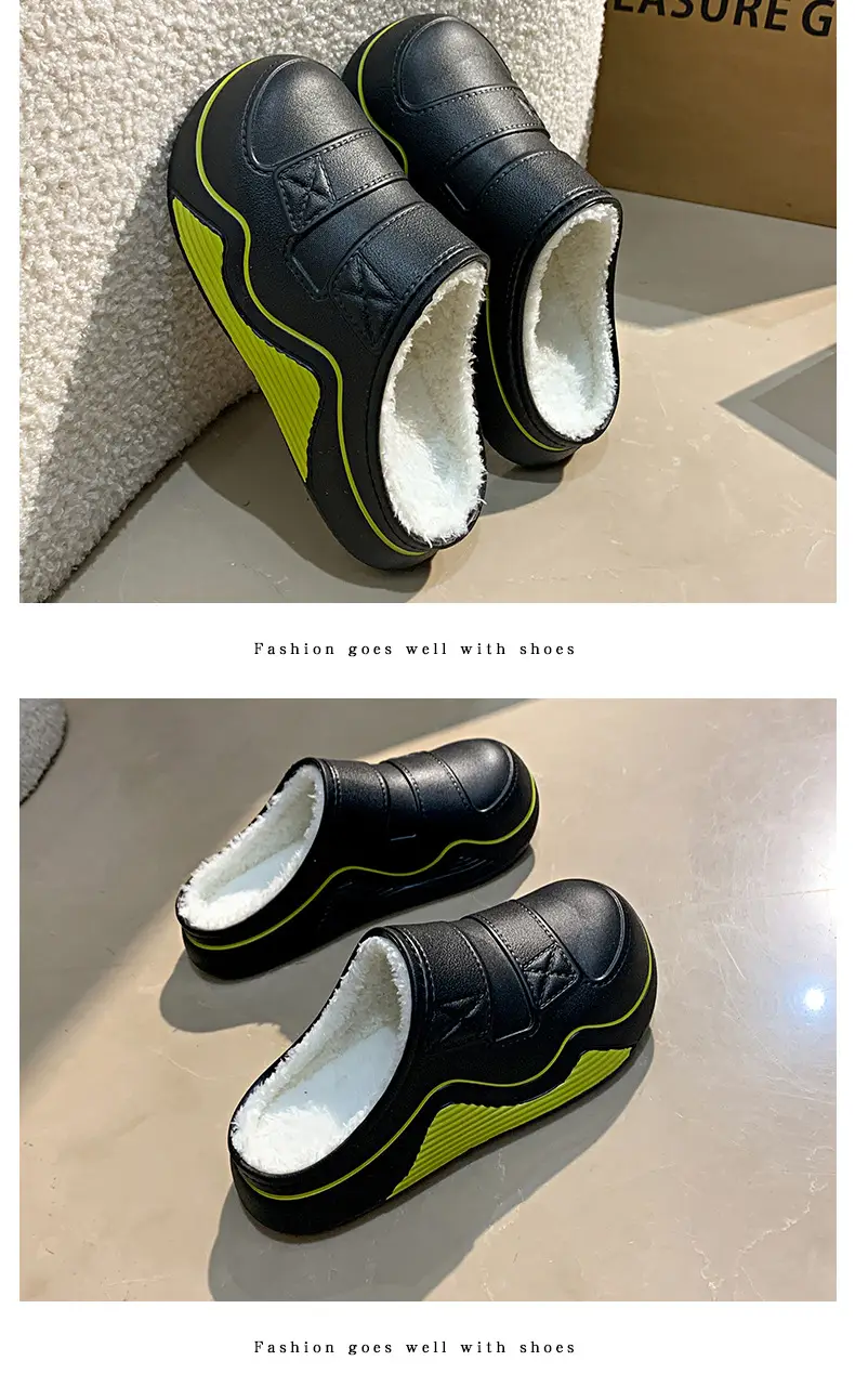 Cotton Slippers for Women in Autumn and Winter New Men's Home Eva Thick-Soled Cotton Slippers Warm Fleece-Lined Outer Cotton Shoes Wholesale — feature 37