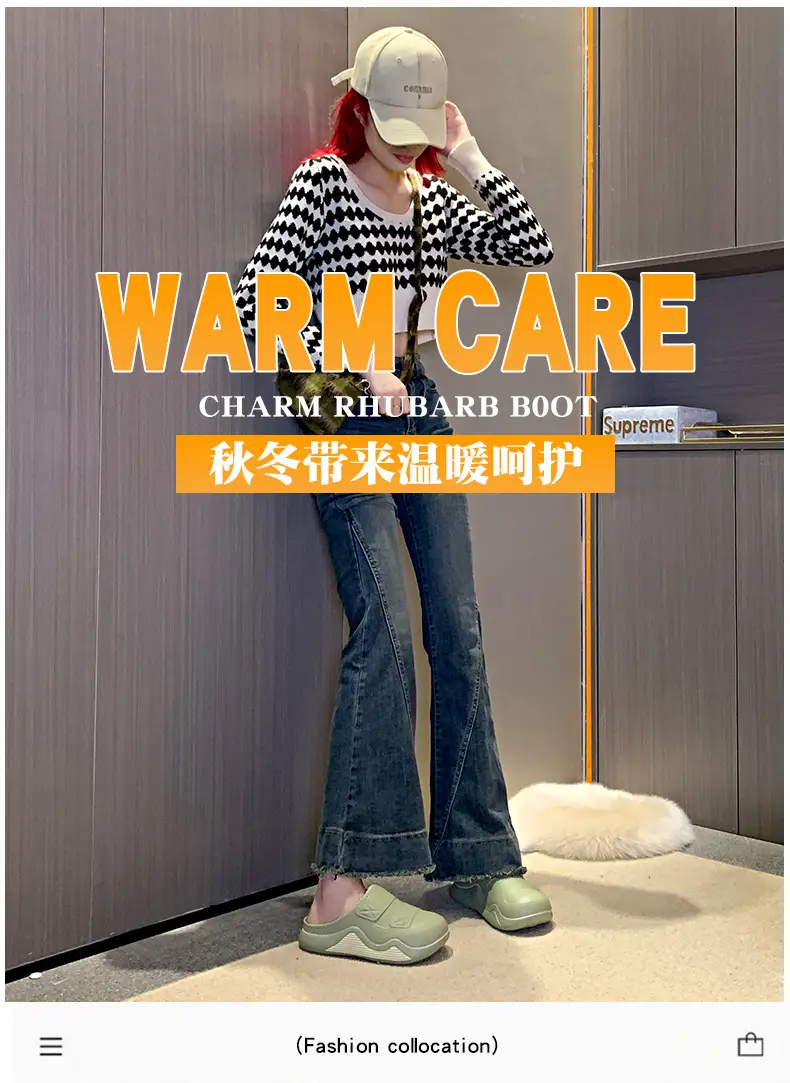 Cotton Slippers for Women in Autumn and Winter New Men's Home Eva Thick-Soled Cotton Slippers Warm Fleece-Lined Outer Cotton Shoes Wholesale — feature 8