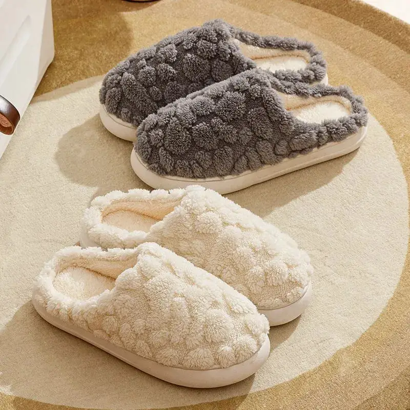 Cotton Slippers Women's New Indoor Warm Dung-feeling Plush Home and Home Winter Anti-slip Comfortable Cotton Slippers for Men - Image 19