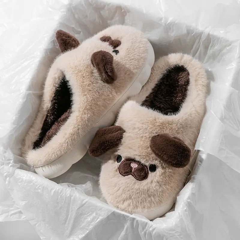 Women Cotton Slippers Moon Shoes Pink Warm Winter Indoor Home - Image 22