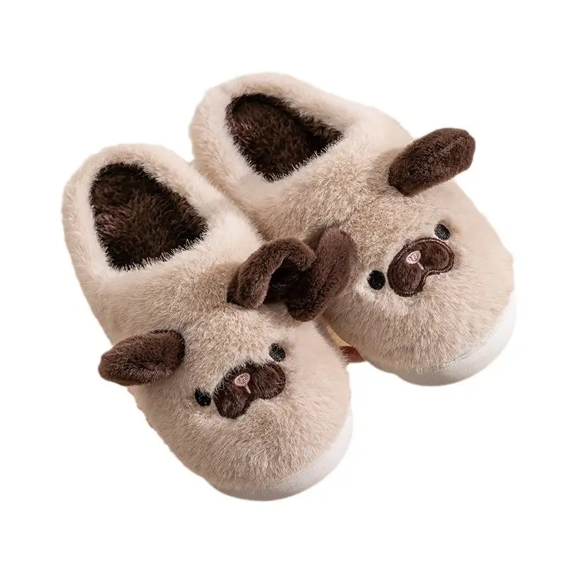 Women Cotton Slippers Moon Shoes Pink Warm Winter Indoor Home - Image 24