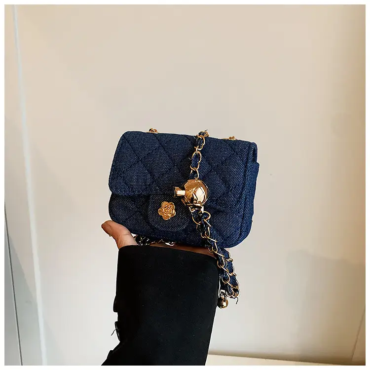 Pink Quilted Crossbody Bag with Gold Chain — feature 20