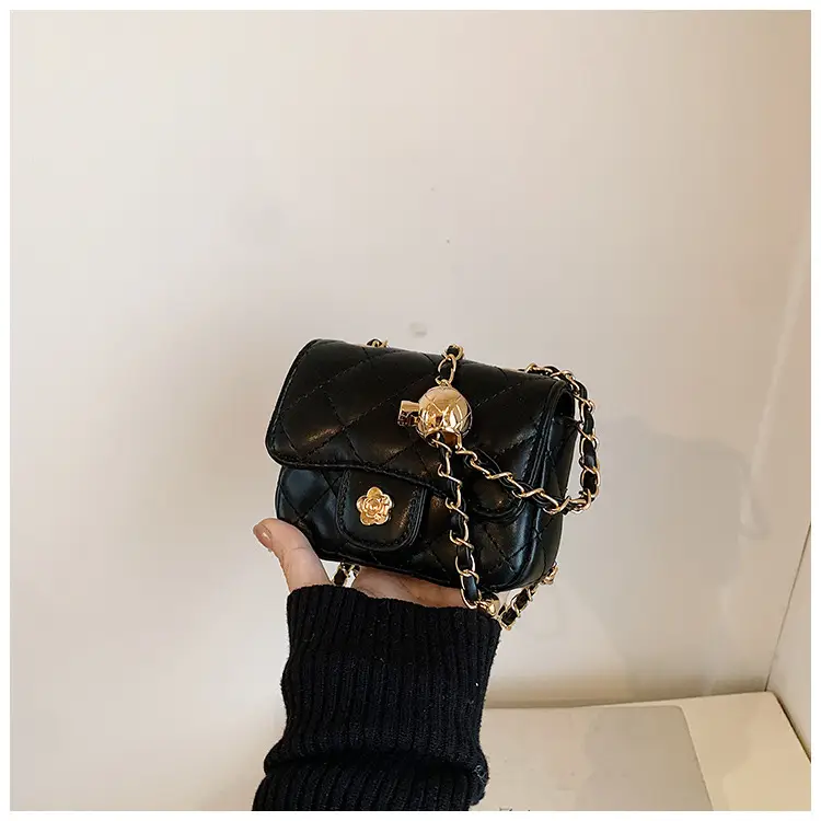Pink Quilted Crossbody Bag with Gold Chain — feature 37