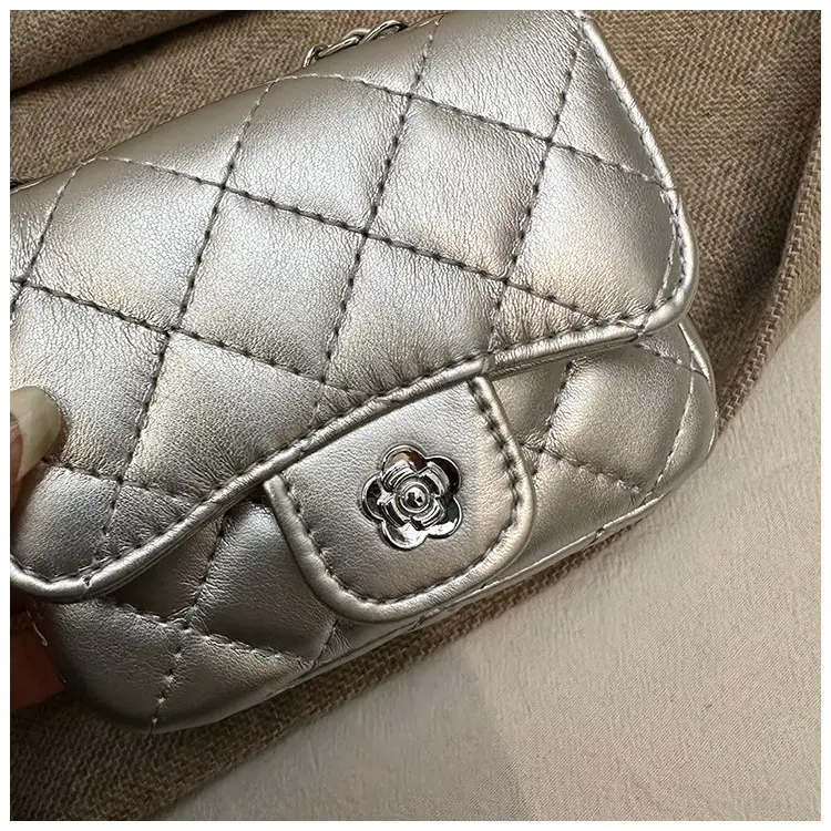 Pink Quilted Crossbody Bag with Gold Chain — feature 44