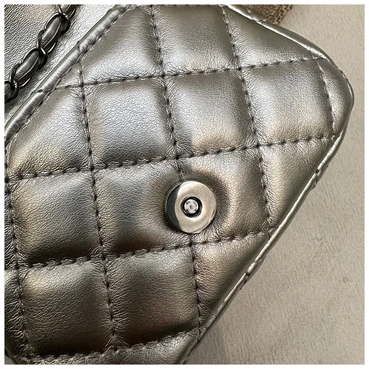 Pink Quilted Crossbody Bag with Gold Chain — feature 47