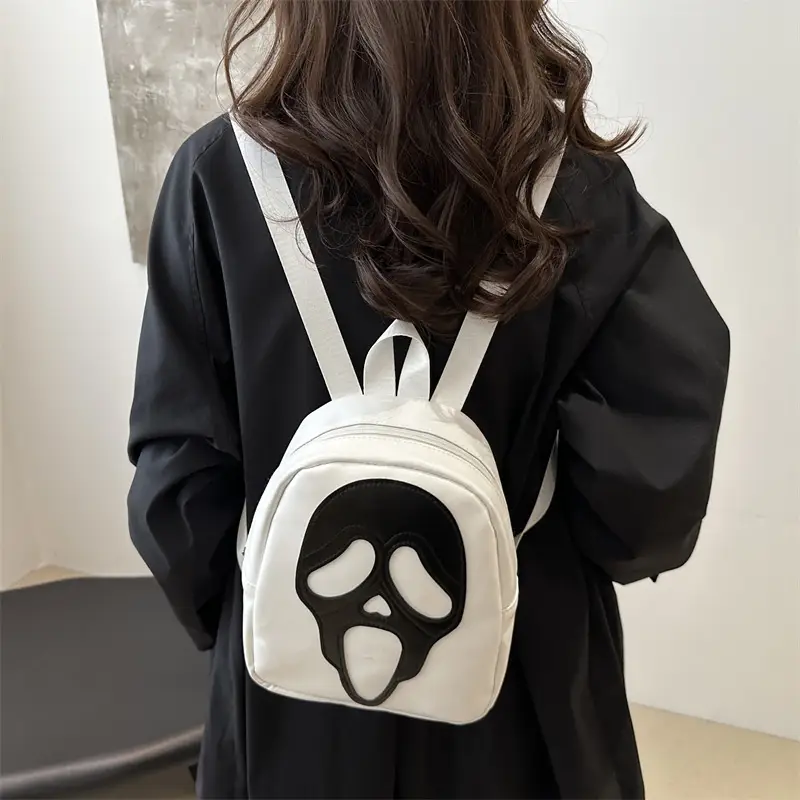 White Korean Ghost Crossbody Bag Mobile Phone Small - Image 5