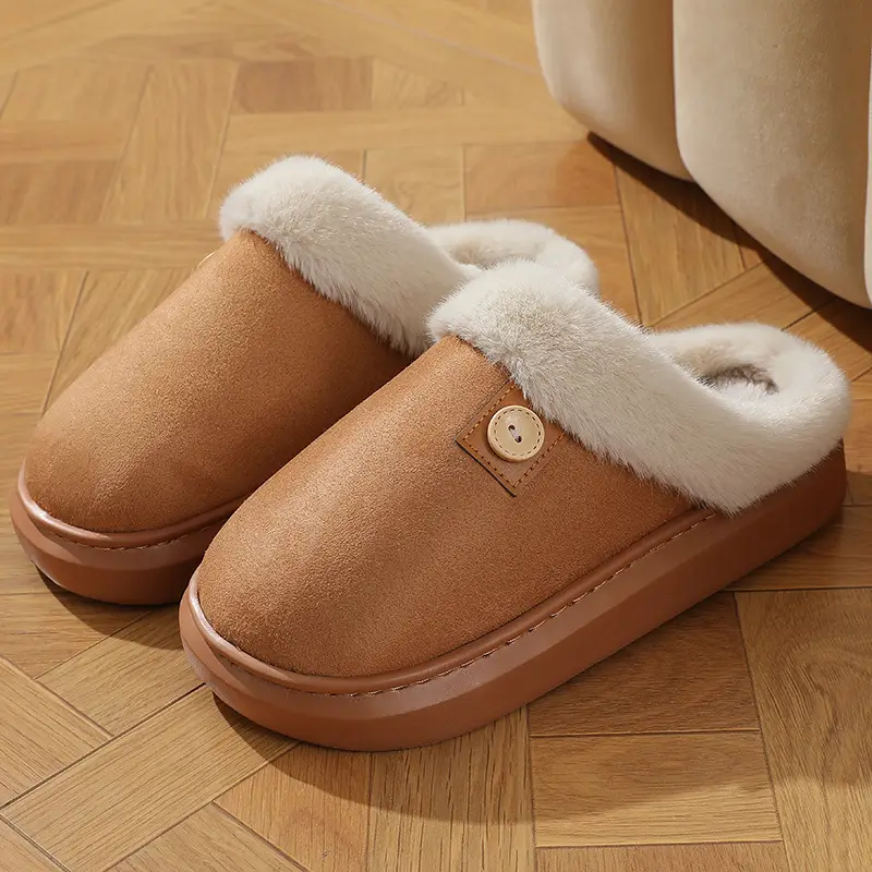 Warm Thickened Bow Cotton Slippers Women's Cute Mao Mao Slippers Home Slippers Relaxed Princess at large - Image 2