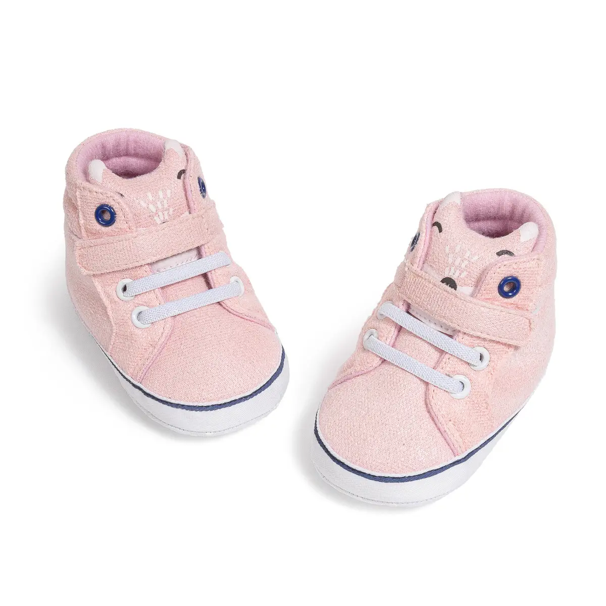 Pink Velvet Velcro Baby Shoes for 0-1 Years — feature 16