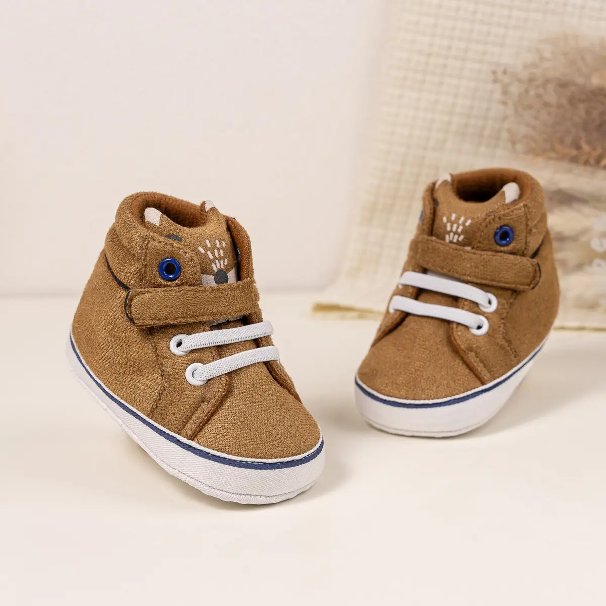Pink Velvet Velcro Baby Shoes for 0-1 Years — feature 20