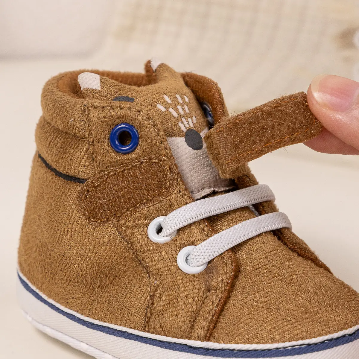 Pink Velvet Velcro Baby Shoes for 0-1 Years — feature 23