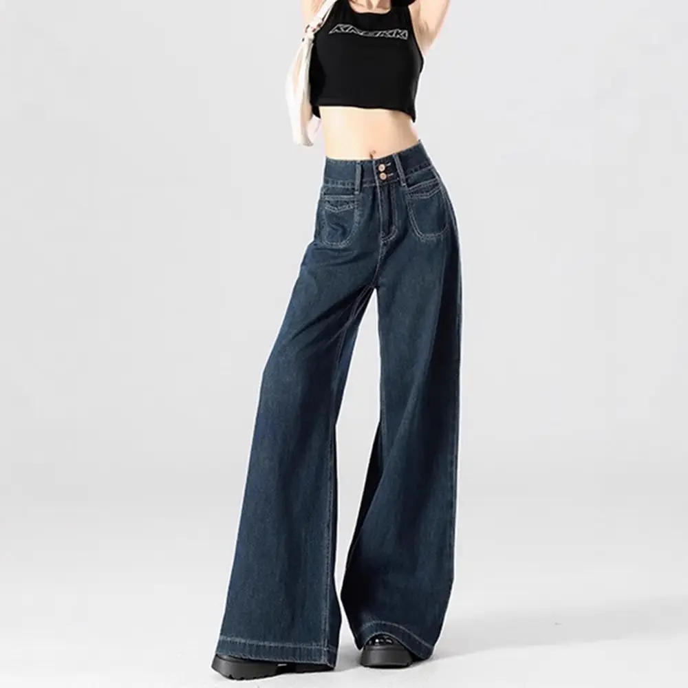 Wholesale Dark Blue Wide Leg Pants for Women