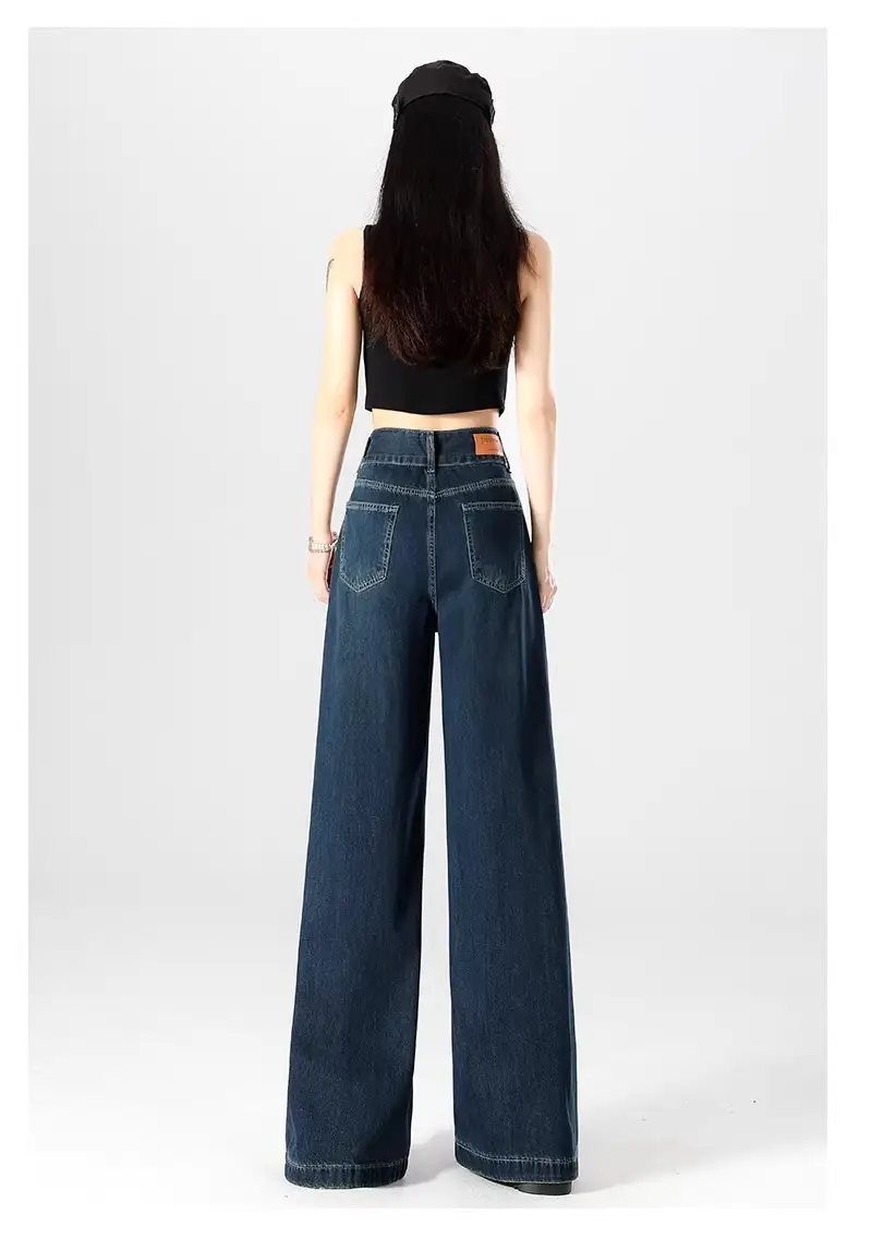 Wholesale Dark Blue Wide Leg Pants for Women — feature 13
