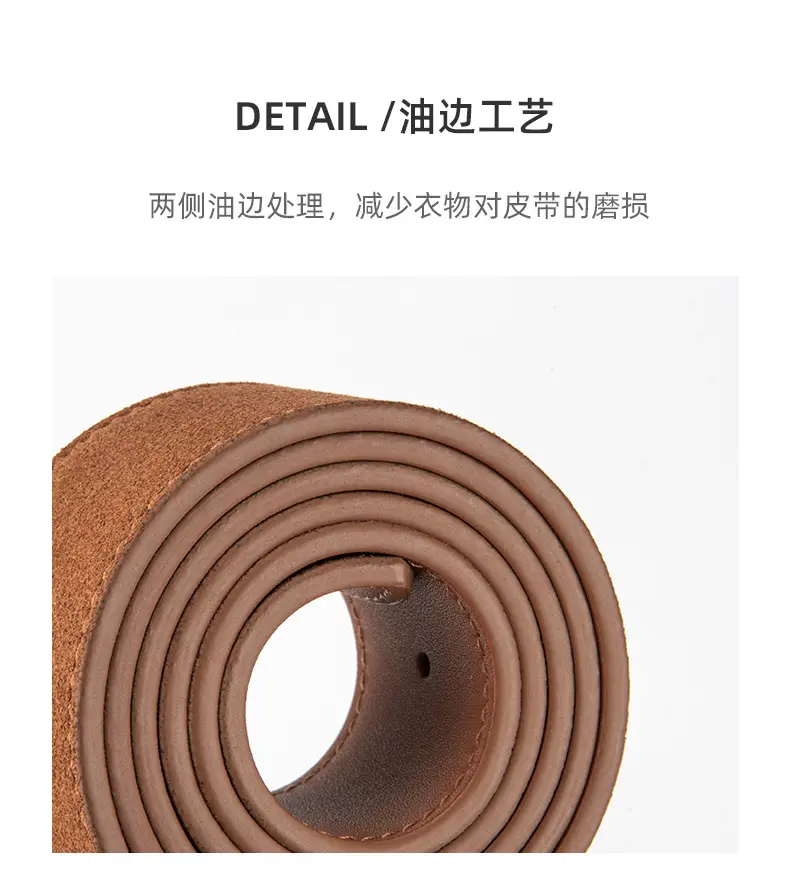 Retro Women's Frosted Leather Belt Coffee Color — feature 7