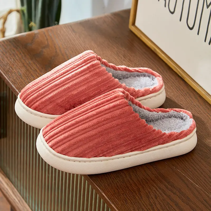 Cotton Slippers Women's New Indoor Warm Dung-feeling Plush Home and Home Winter Anti-slip Comfortable Cotton Slippers for Men - Image 14