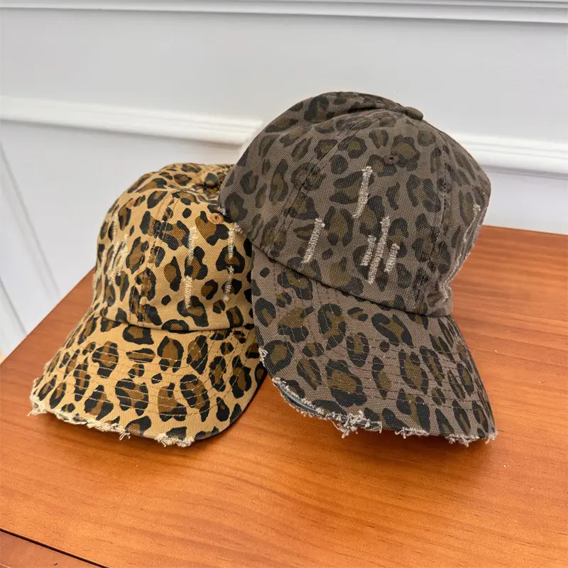 Women Leopard Print Hats 2024 New Spice Girls Niche - Image 4