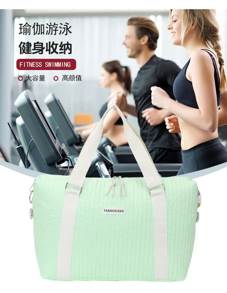 Light Green Cross-Border Yoga Bag with Handle & Shoulder Strap — feature 5