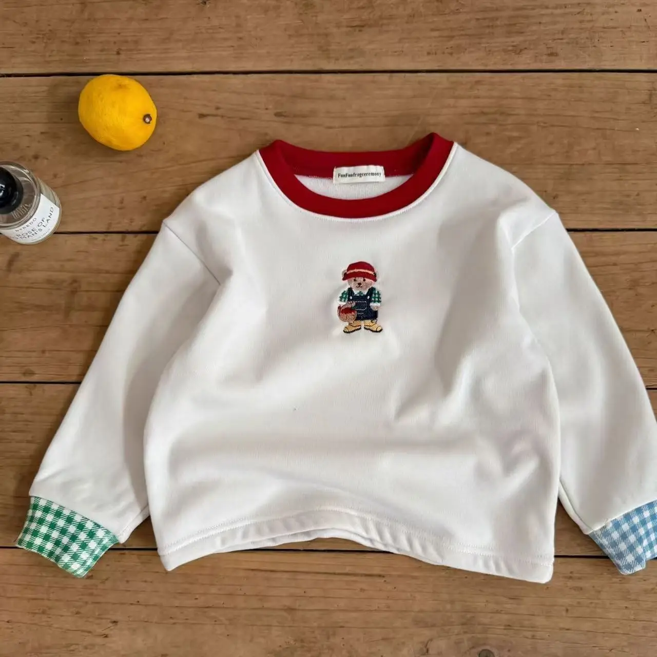New Kids Winter Base T-Shirt Bear Embroidered Long Sleeve — feature 5