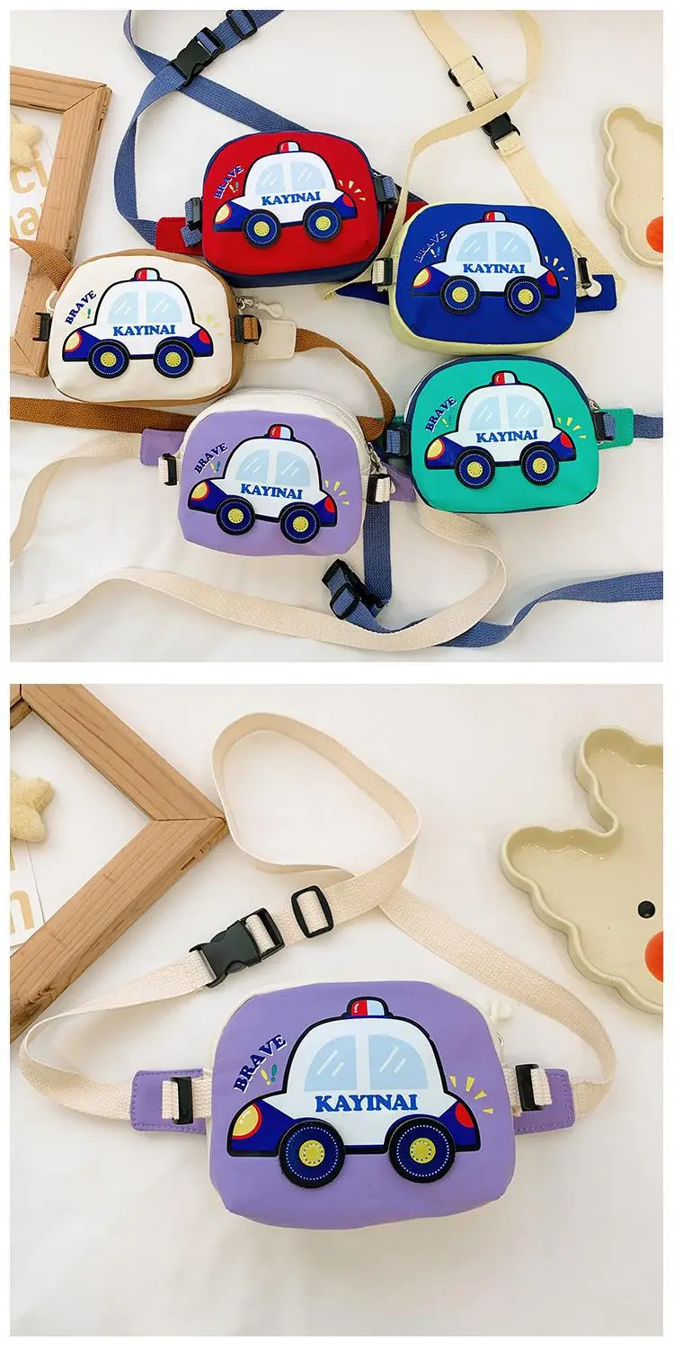 Kids Cartoon Car Crossbody Bag Blue Kid Friendly — feature 18