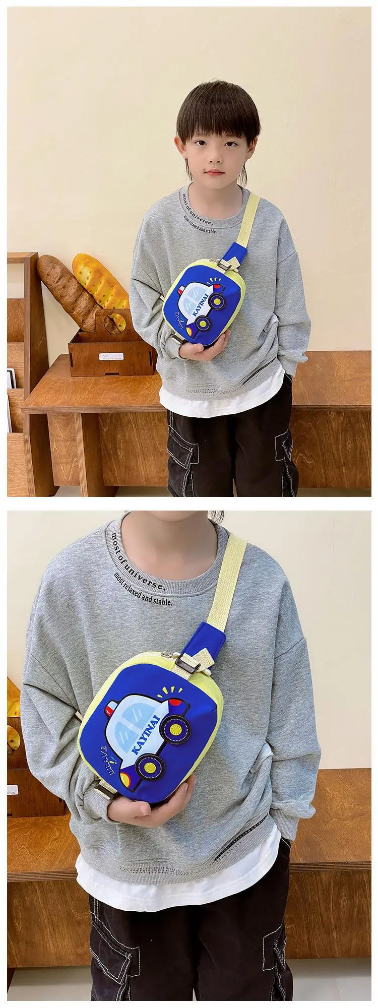 Kids Cartoon Car Crossbody Bag Blue Kid Friendly — feature 8