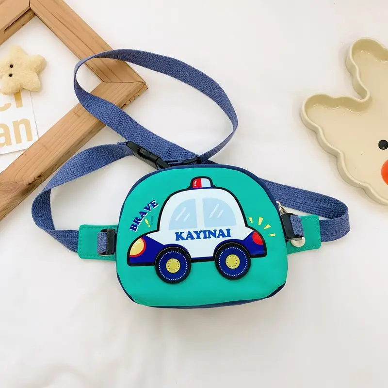 Kids Cartoon Car Crossbody Bag Blue Kid Friendly - Image 3