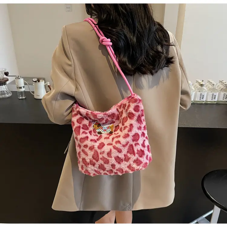 Pink Leopard Print Crossbody Bag for Women — feature 22
