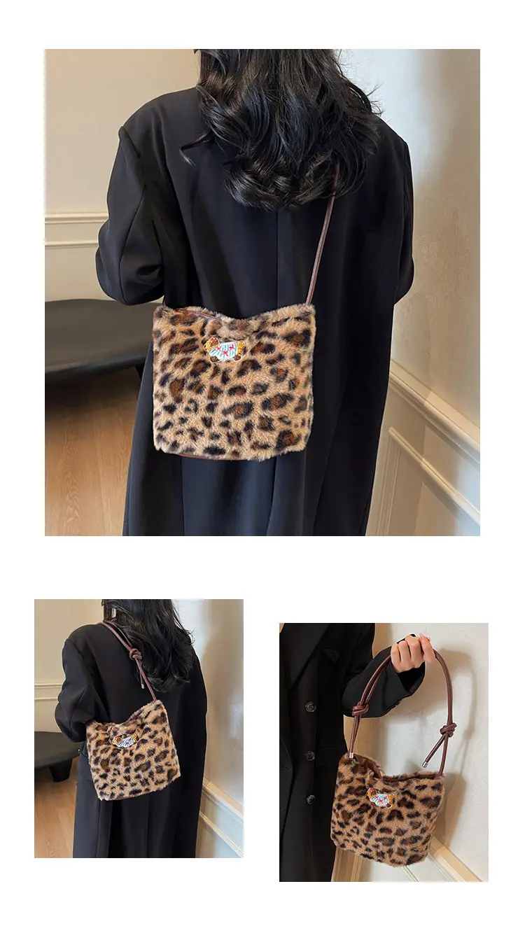 Pink Leopard Print Crossbody Bag for Women — feature 26