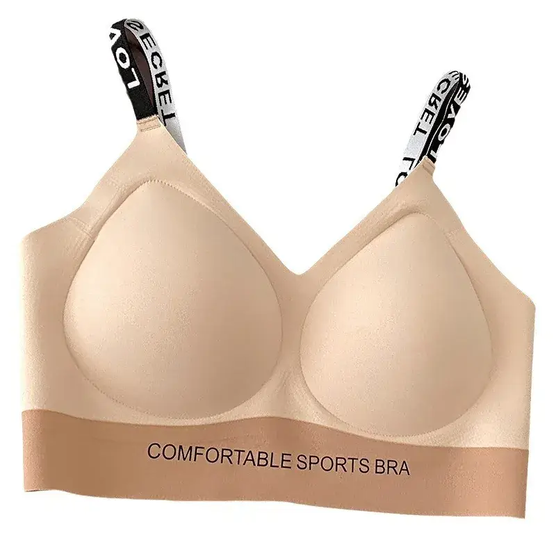 Women's Letter Contrast Cup Underwear Soft Push Up - Image 8