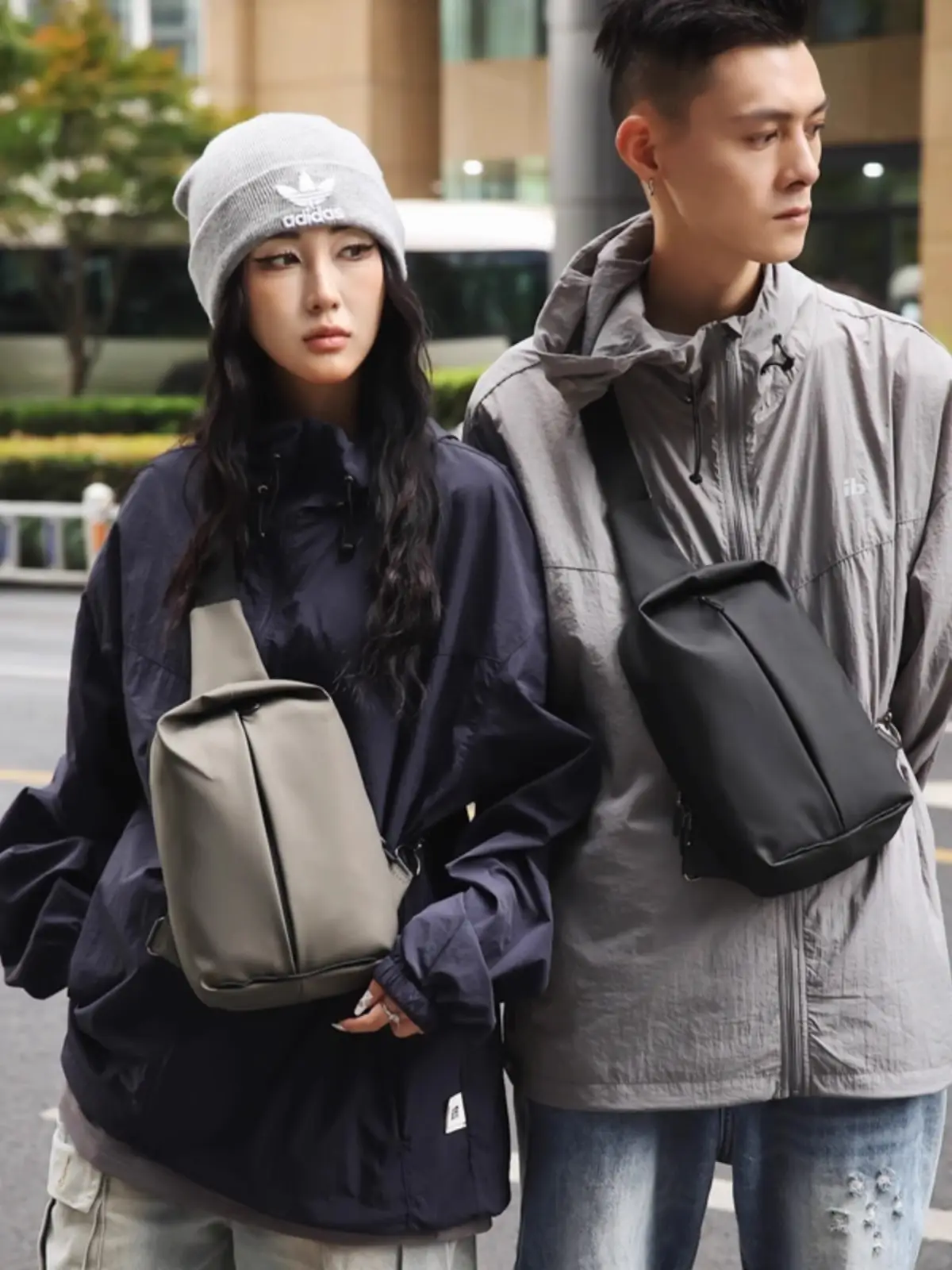 Waterproof Men's Black Satchel Crossbody Bag